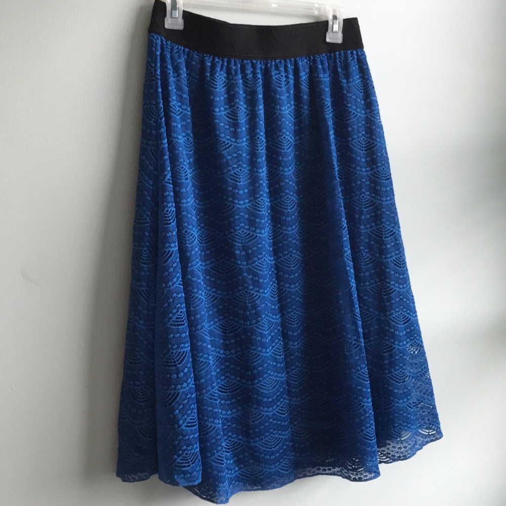 Lularoe Lola Skirt, blue, small